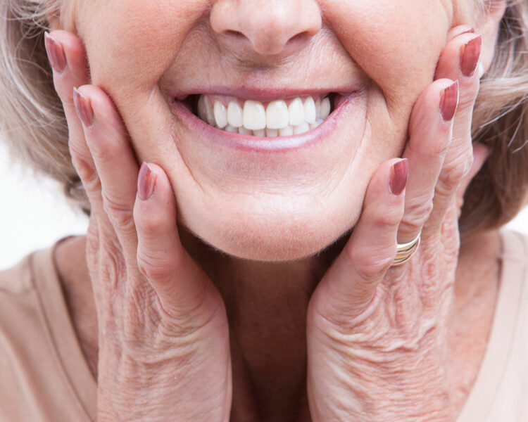 Woman with Dentures Smiling